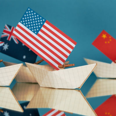 中国からアメリカへ送られる貨物